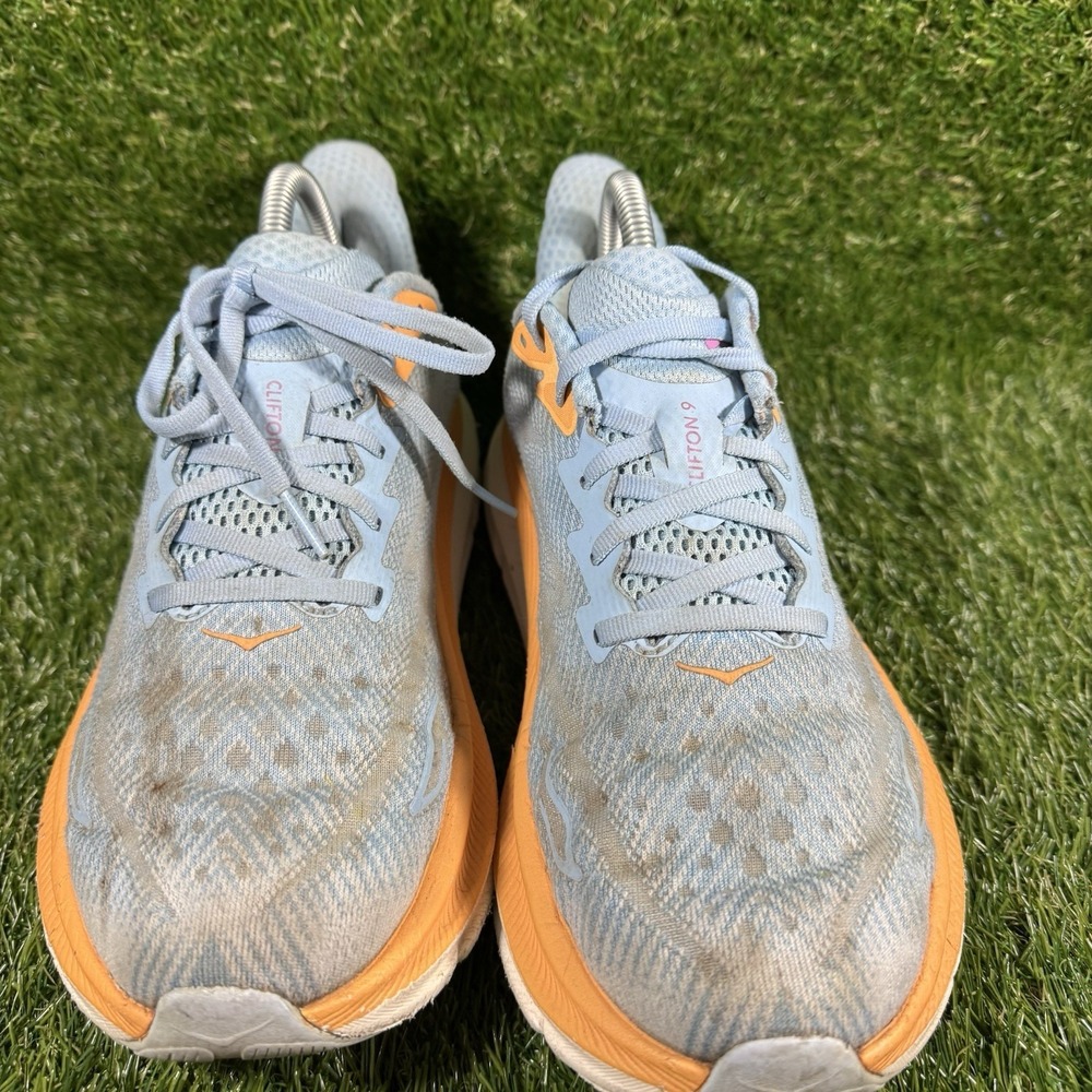 Hoka One One Clifton 9 Shoes Womens Size 9 Blue Running Sneakers 1127896 ABIW - Picture 4 of 13
